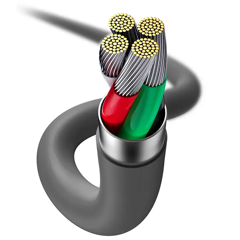 Cable de datos USB 2.0 Baseus Jelly Lightning a USB-A 1,2 m, negro