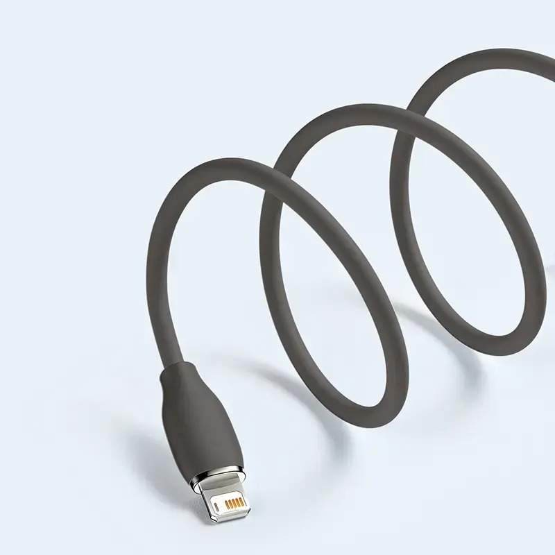 Cable de datos USB 2.0 Baseus Jelly Lightning a USB-A 1,2 m, negro