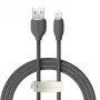 Cable de datos USB 2.0 Baseus Jelly Lightning a USB-A 1,2 m, negro