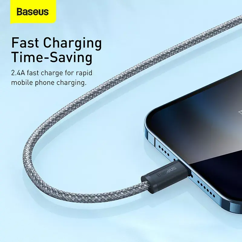 Cable Baseus Dynamic 2 m gris Lightning a USB-A
