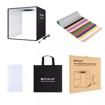 Caja de luz fotográfica Puluz PU5041B 6500K USB 11W 400x400x400mm