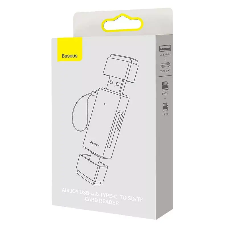 Lector de tarjetas Baseus Lite Series WKQX060113 compatible con USB y USB-C