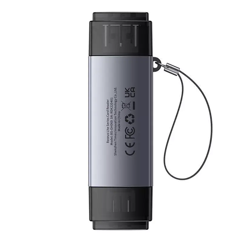 Lector de tarjetas Baseus Lite Series WKQX060113 compatible con USB y USB-C