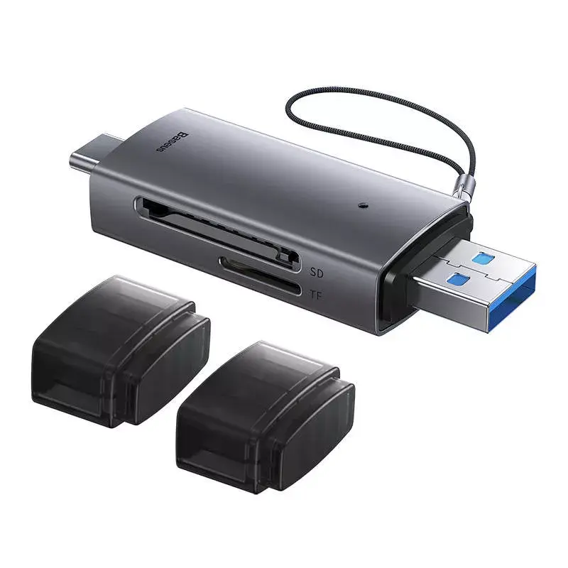 Lector de tarjetas Baseus Lite Series WKQX060113 compatible con USB y USB-C
