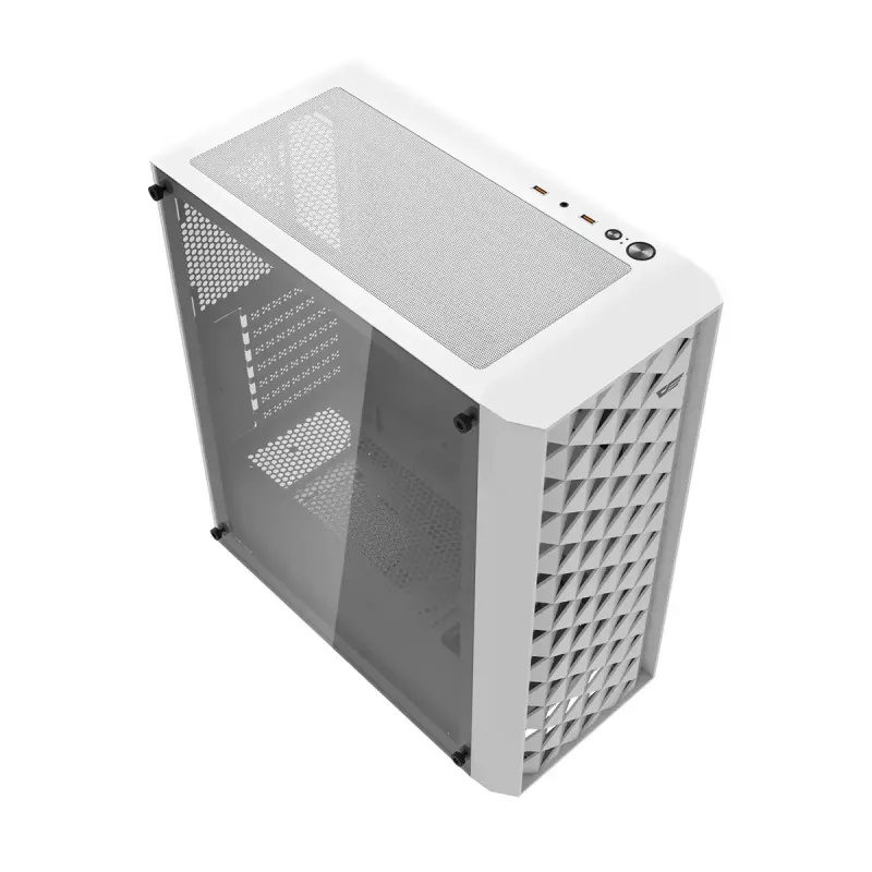 Caja de ordenador Darkflash DK351, blanca, con 4 ventiladores RGB