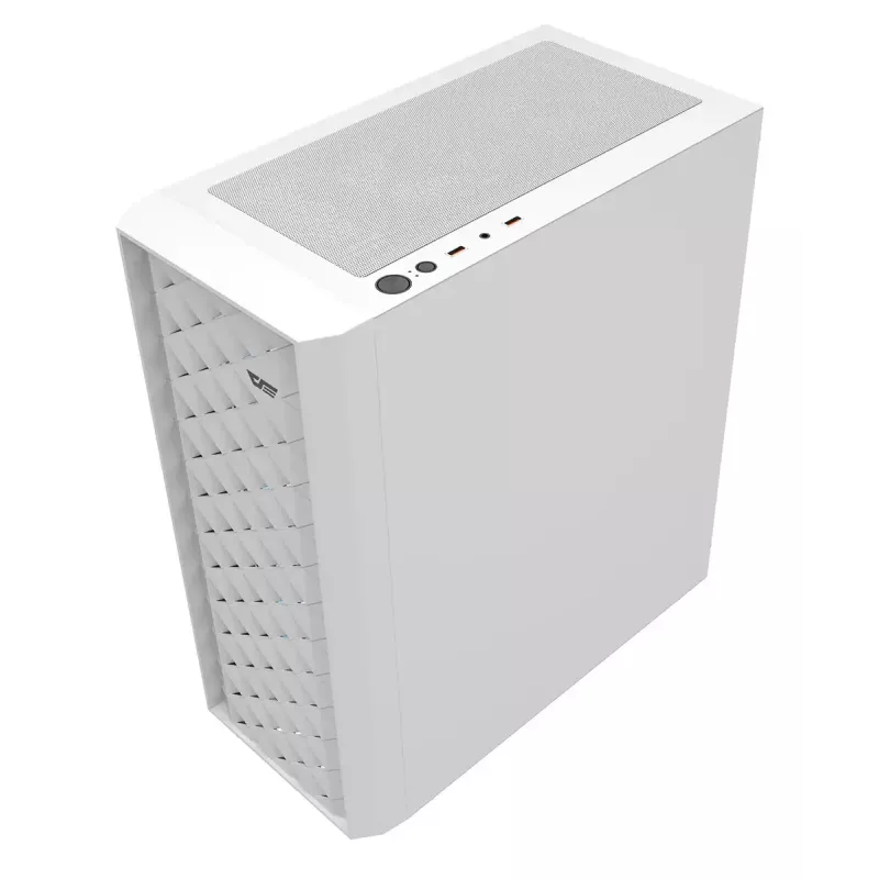 Caja de ordenador Darkflash DK351, blanca, con 4 ventiladores RGB