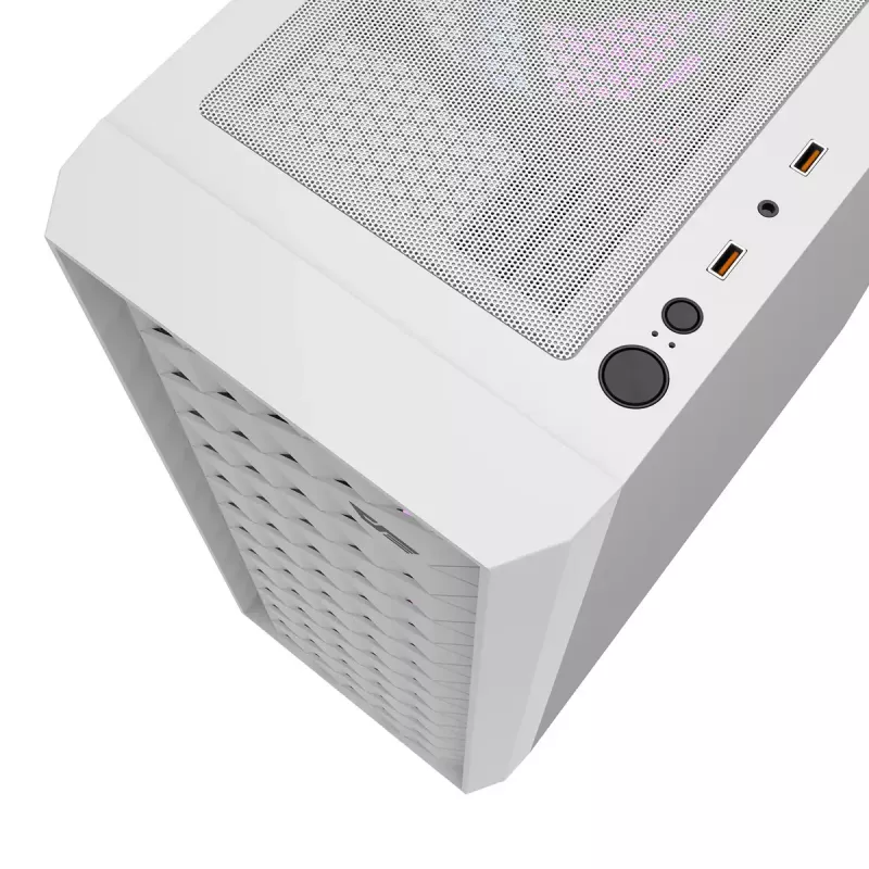 Caja de ordenador Darkflash DK351, blanca, con 4 ventiladores RGB