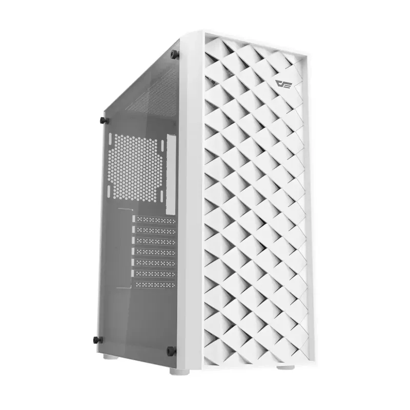 Caja de ordenador Darkflash DK351, blanca, con 4 ventiladores RGB