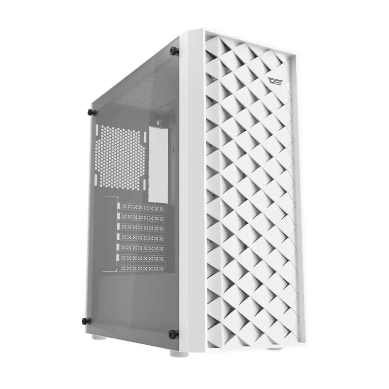 Caja de ordenador Darkflash DK351, blanca, con 4 ventiladores RGB