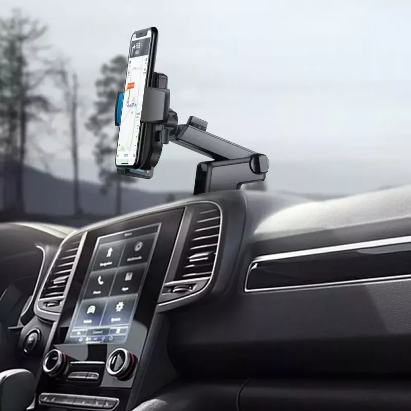 Joyroom JR-OK3 soporte de coche para teléfono con brazo telescópico extensible para salpicadero y parabrisas, giro de 210°, 4–6,7 pulgadas, negro