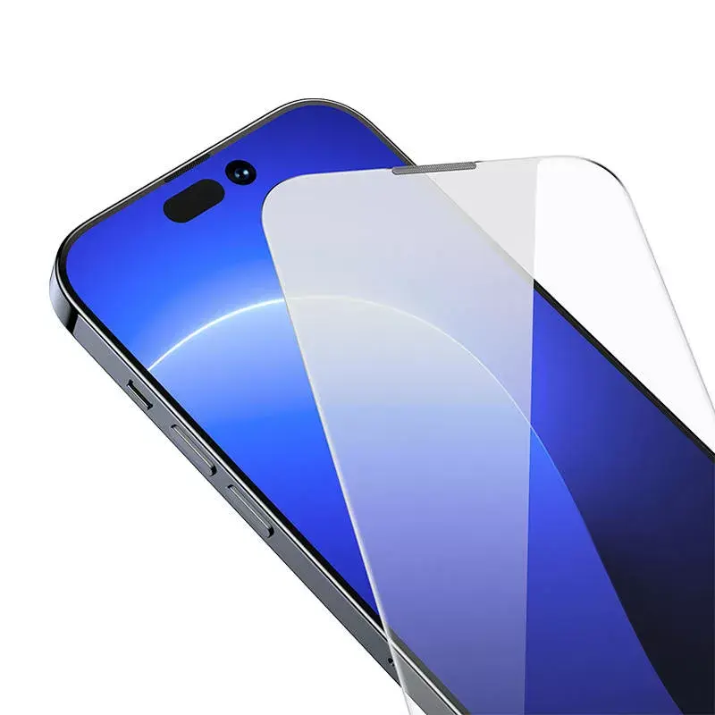 Protector de pantalla de cristal templado Baseus Crystal para iPhone 14 Pro 0,3 mm, antipolvo, 2 uds.