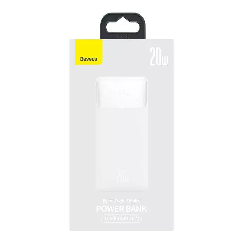 Batería externa Baseus Bipow 10000mAh, 20W (blanco)