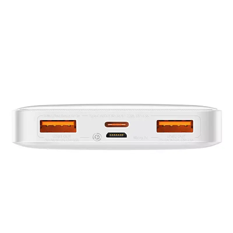 Batería externa Baseus Bipow 10000mAh, 20W (blanco)