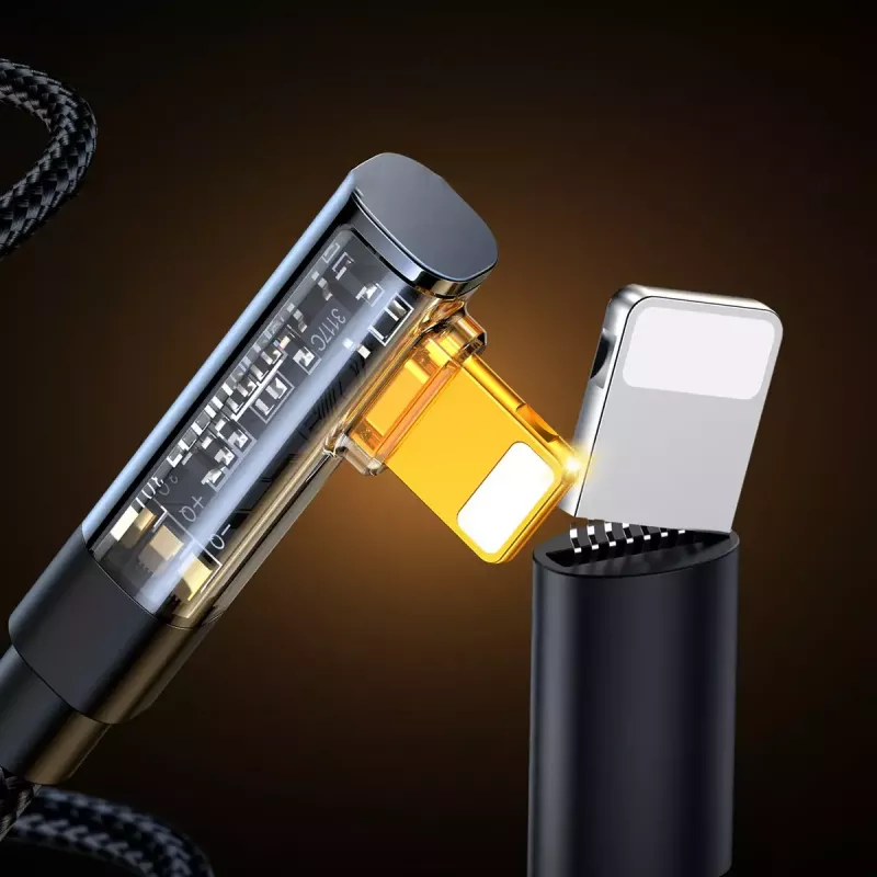 Cable USB-A a Lightning en ángulo Joyroom S-UL012A6 1,2 m, negro