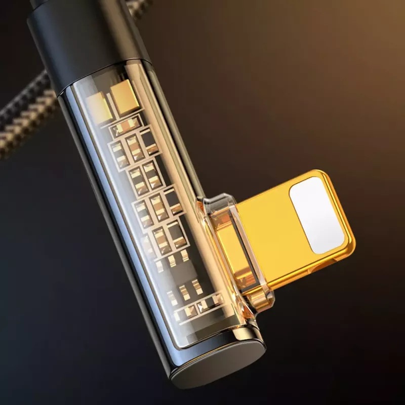 Cable USB-A a Lightning en ángulo Joyroom S-UL012A6 1,2 m, negro