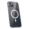 Funda magnética transparente Baseus para iPhone 13, transparente, con protector de pantalla de cristal templado