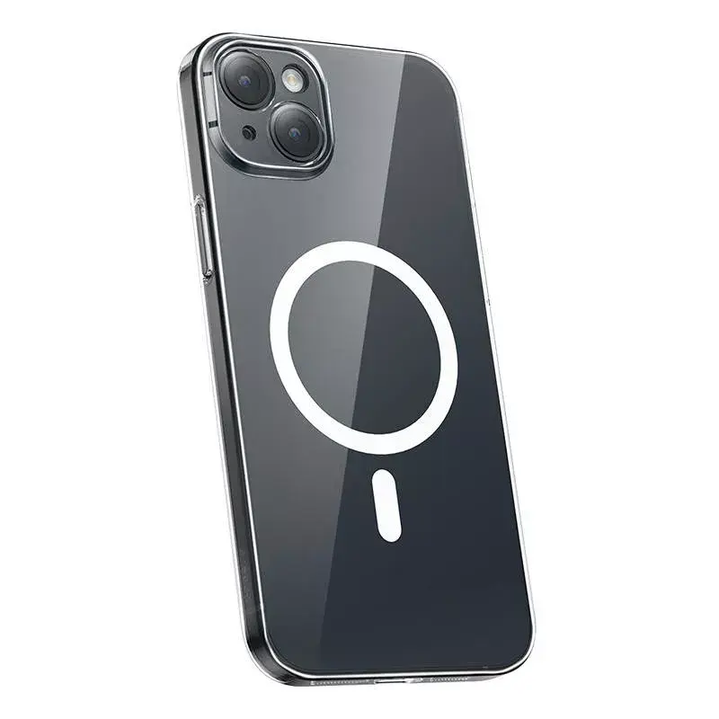 Funda magnética transparente Baseus para iPhone 13, transparente, con protector de pantalla de cristal templado