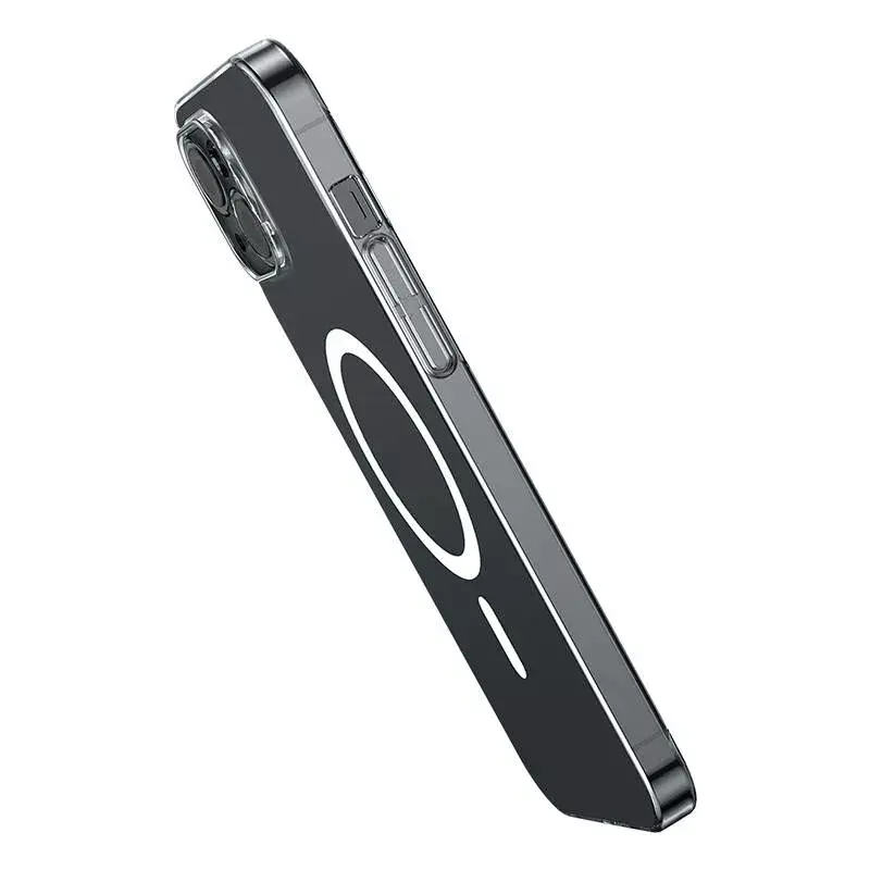 Funda magnética transparente Baseus para iPhone 13, transparente, con protector de pantalla de cristal templado