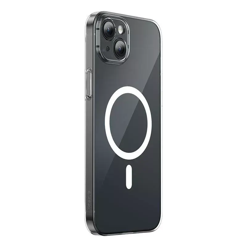 Funda magnética transparente Baseus para iPhone 13, transparente, con protector de pantalla de cristal templado