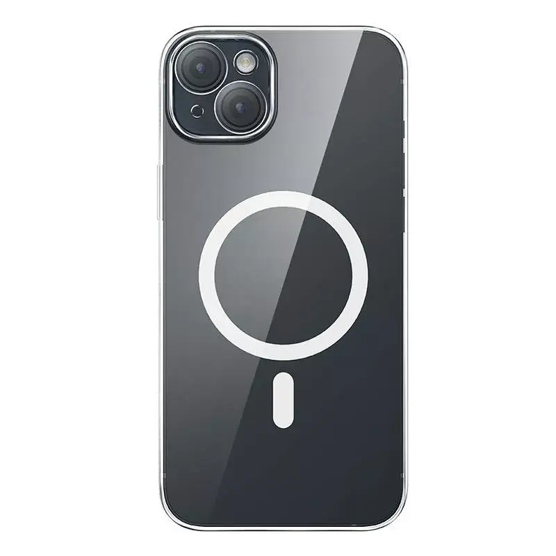 Funda magnética transparente Baseus para iPhone 13, transparente, con protector de pantalla de cristal templado