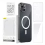 Funda magnética transparente Baseus para iPhone 13, transparente, con protector de pantalla de cristal templado
