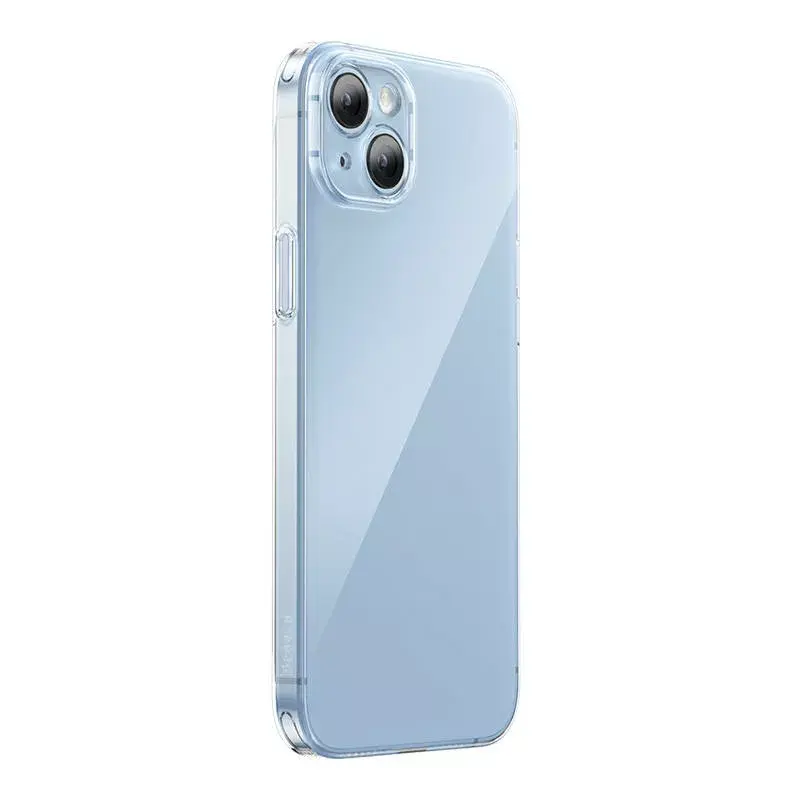 Funda protectora transparente con cristal templado de Baseus para iPhone 14 Plus (P60112202201-02)