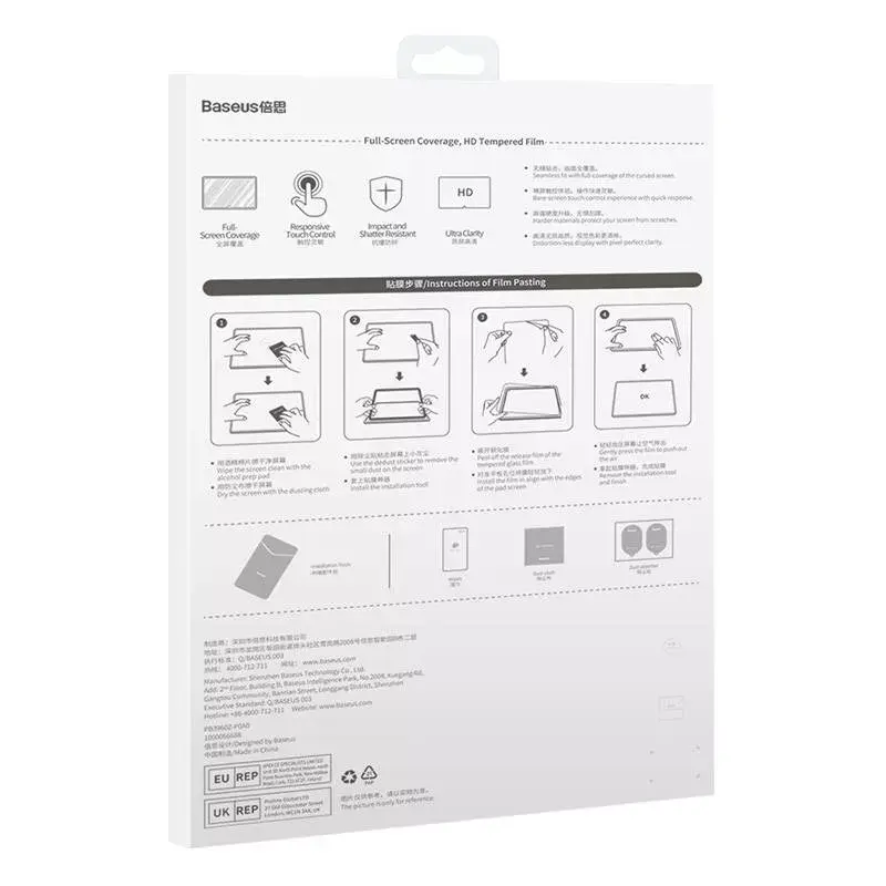 Protector de pantalla de cristal templado Baseus Crystal para Huawei MatePad Pro 11, grosor 0,3 mm