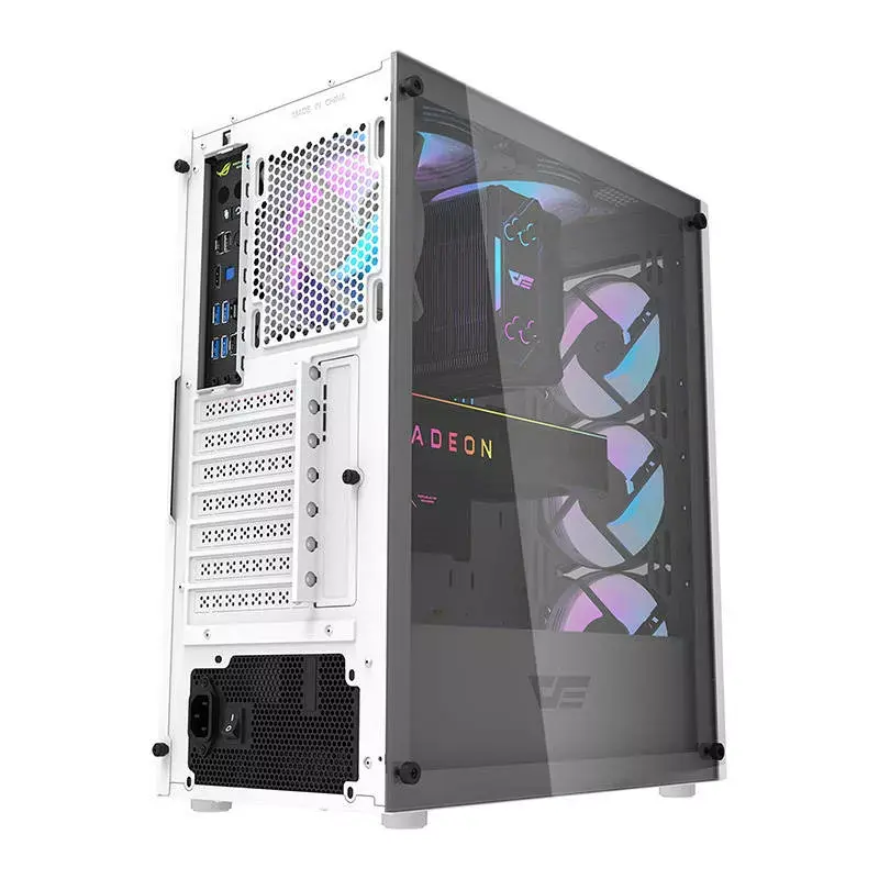 Caja de ordenador Darkflash DK352 Plus ATX negra y blanca