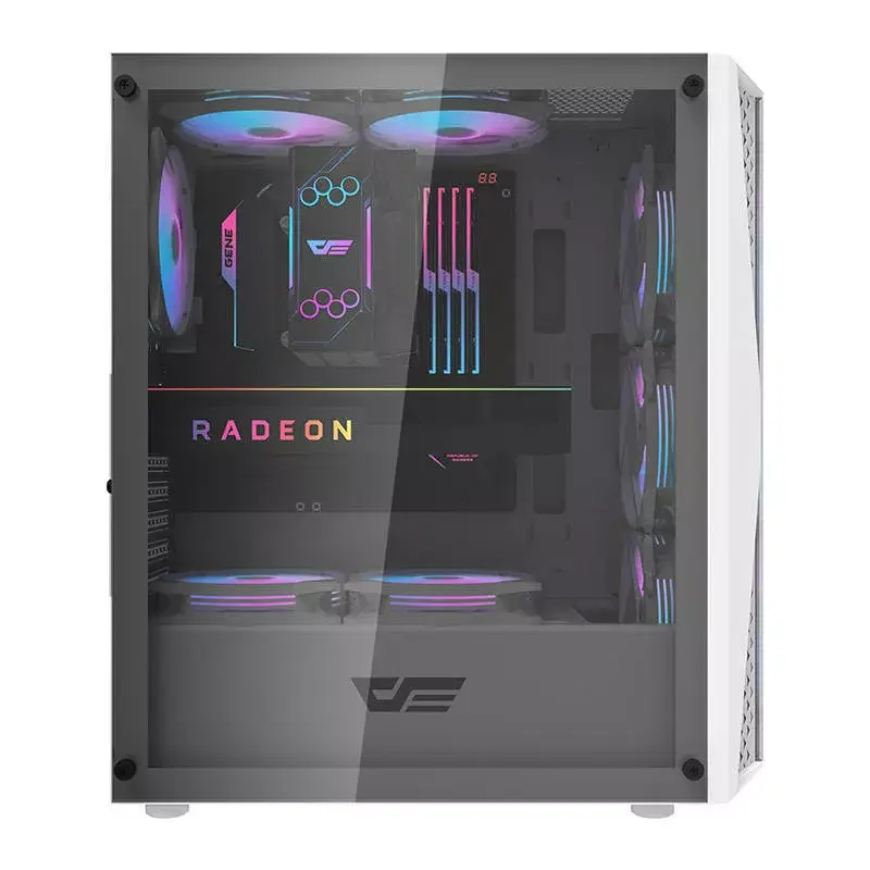 Caja de ordenador Darkflash DK352 Plus ATX negra y blanca
