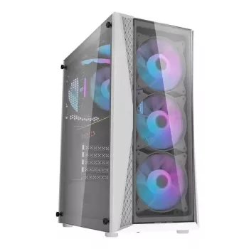 Caja de ordenador Darkflash DK352 Plus ATX negra y blanca