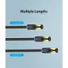 Cable de red Vention Cat.8 S/FTP 1 m negro RJ-45 con contactos bañados en oro