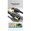 Cable de red Vention Cat.8 S/FTP 1 m negro RJ-45 con contactos bañados en oro