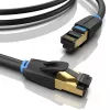 Cable de red Vention Cat.8 S/FTP 1 m negro RJ-45 con contactos bañados en oro