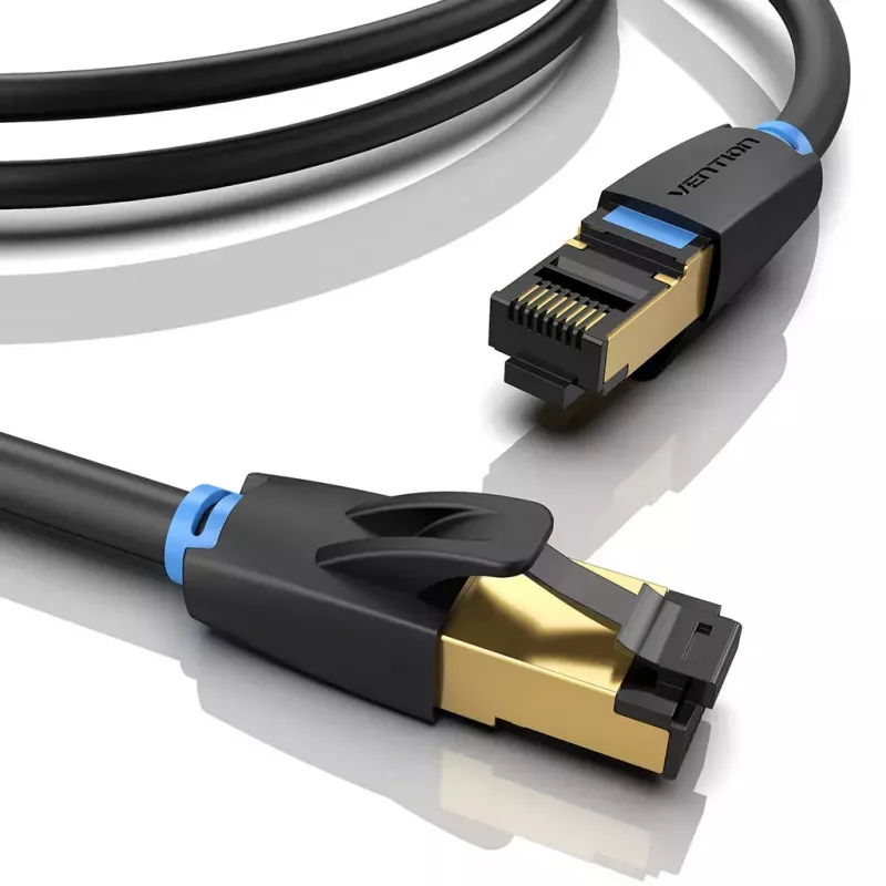 Cable de red Vention Cat.8 S/FTP RJ-45 a RJ-45 3 m, 40GbE, 2000 MHz, negro