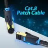Cable de red Vention Cat.8 S/FTP RJ-45 a RJ-45 3 m, 40GbE, 2000 MHz, negro