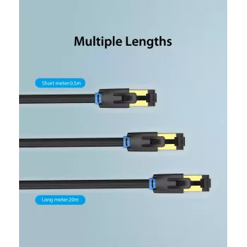 Cable de red Vention Cat.8 SFTP RJ-45 8m negro