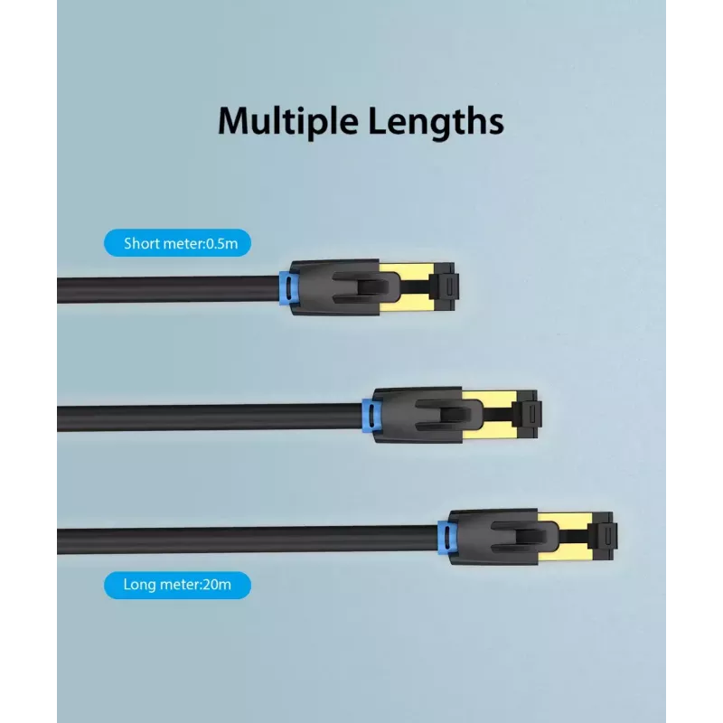 Cable de red Vention Cat.8 SFTP RJ-45 8m negro