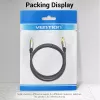 Cable de fibra óptica Vention 3 m TOSLINK macho a macho, gris, funda de nailon, contactos bañados en oro