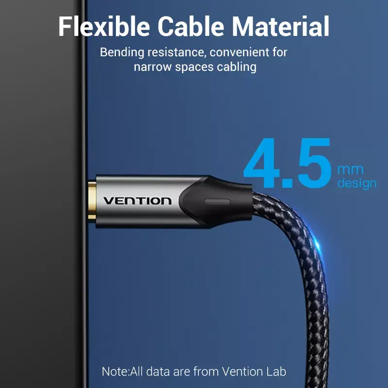 Cable de fibra óptica Vention 3 m TOSLINK macho a macho, gris, funda de nailon, contactos bañados en oro