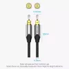 Cable de fibra óptica Vention 3 m TOSLINK macho a macho, gris, funda de nailon, contactos bañados en oro