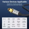 Cable de fibra óptica Vention 3 m TOSLINK macho a macho, gris, funda de nailon, contactos bañados en oro