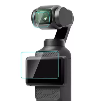 Protector de cristal templado para objetivo y pantalla Puluz para DJI OSMO Pocket 3 PU950T