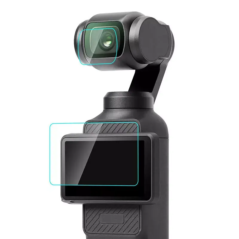 Protector de cristal templado para objetivo y pantalla Puluz para DJI OSMO Pocket 3 PU950T