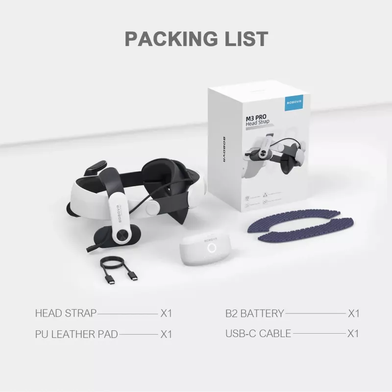 Correa para la cabeza con batería BOBOVR M3 Pro para Oculus Quest 3