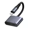Adaptador de audio 2 en 1 Joyroom SY-L01 Lightning a 3,5 mm + Lightning, negro