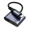 Adaptador de audio 2 en 1 Joyroom SY-L01 Lightning a 3,5 mm + Lightning, negro