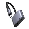 Adaptador de audio 2 en 1 Joyroom SY-L01 Lightning a 3,5 mm + Lightning, negro
