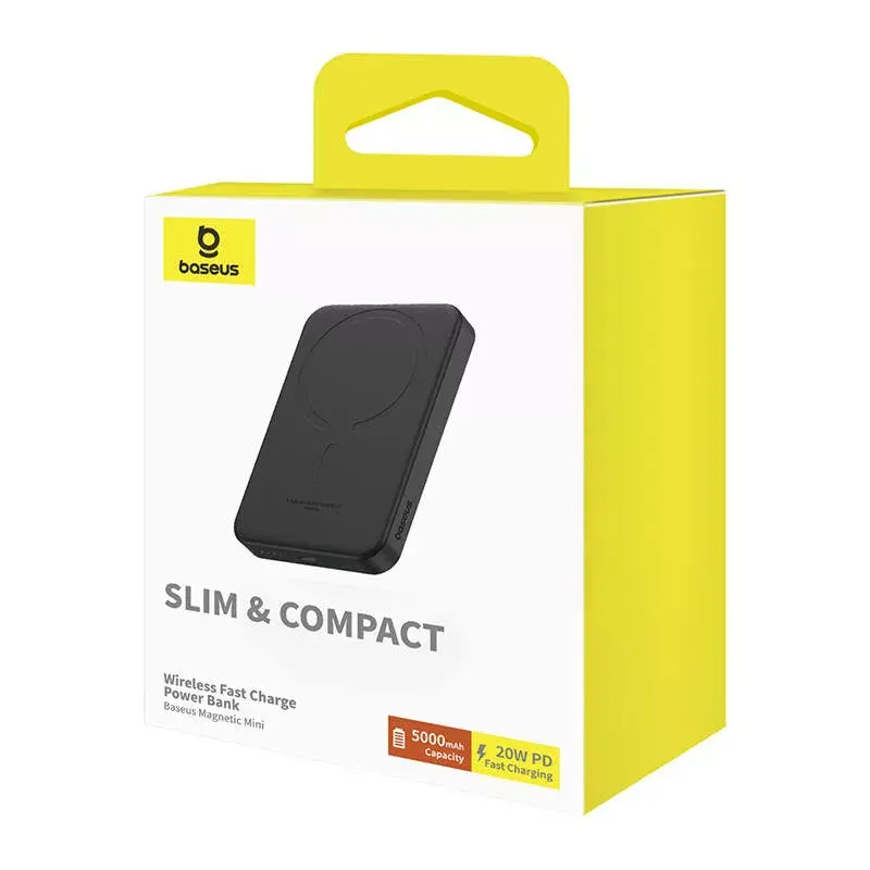 Batería externa mini magnética Baseus 5000mAh 20W (negra)