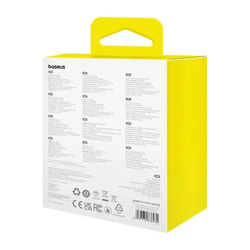 Batería externa mini magnética Baseus 5000mAh 20W (negra)