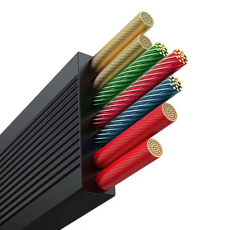Cable USB 3 en 1 Baseus Free2Draw (USB-A a Micro USB + Lightning + USB-C), 100 W, 1,1 m, negro